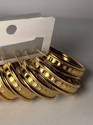 ✨ Le Trio Incontournable : Créoles Martelées ✨